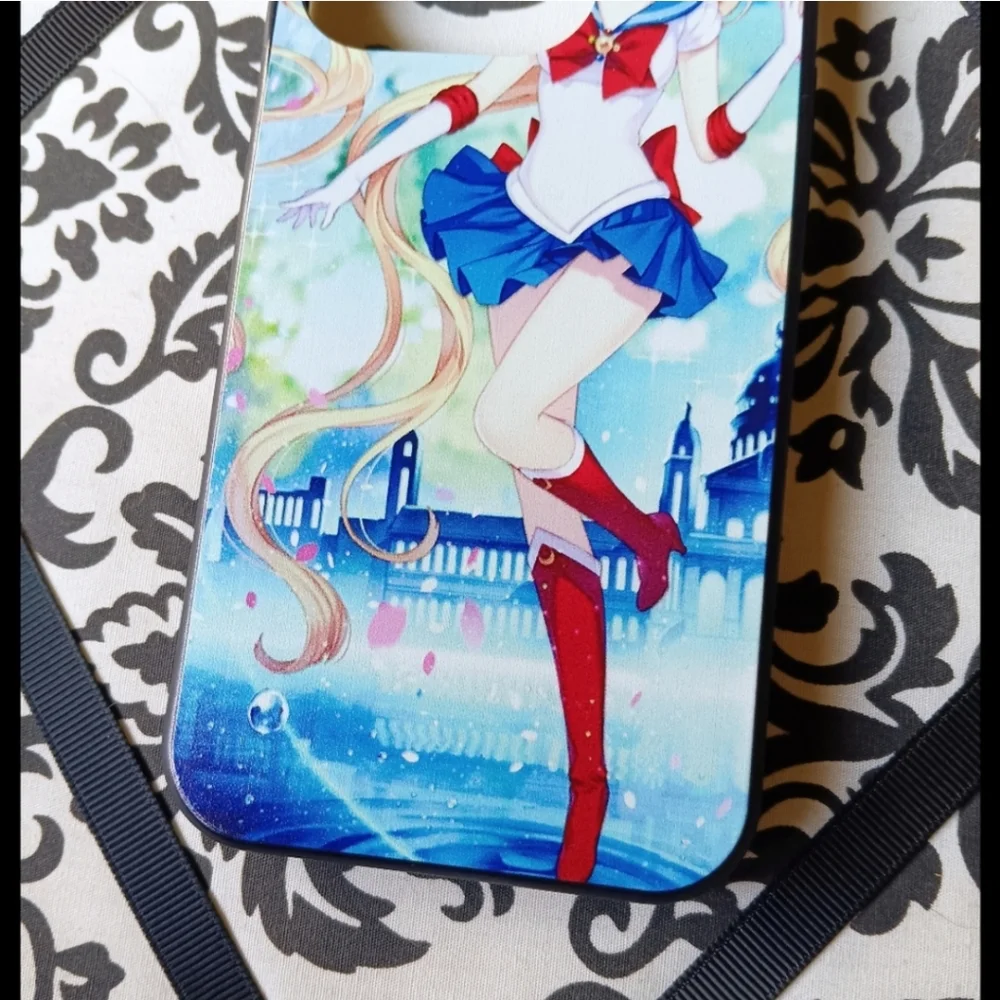 🖤*4/$15* iPhone 15 Pro Sailor Moon Phone Case Anime Cute Kawaii Black